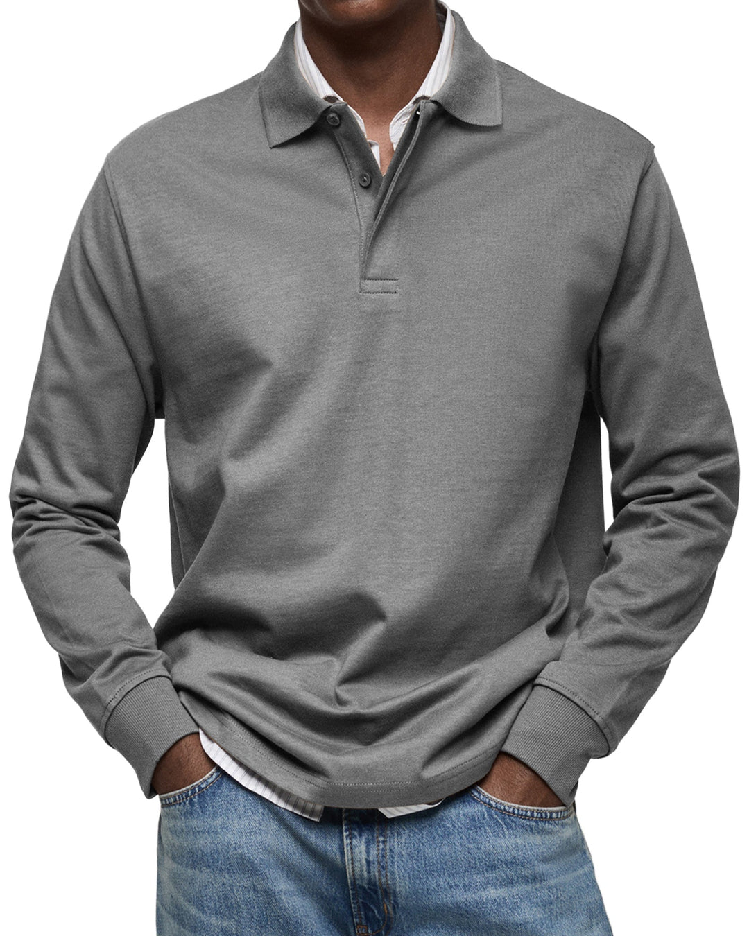 Mikkel – Stylish Long Sleeve Polo with Character