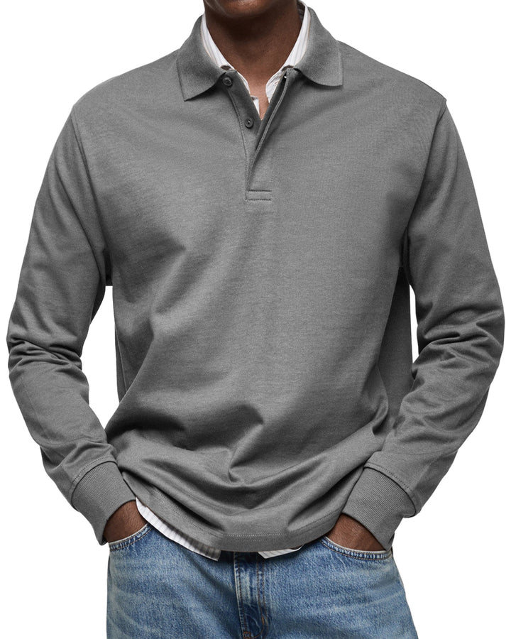 Mikkel – Stylish Long Sleeve Polo with Character