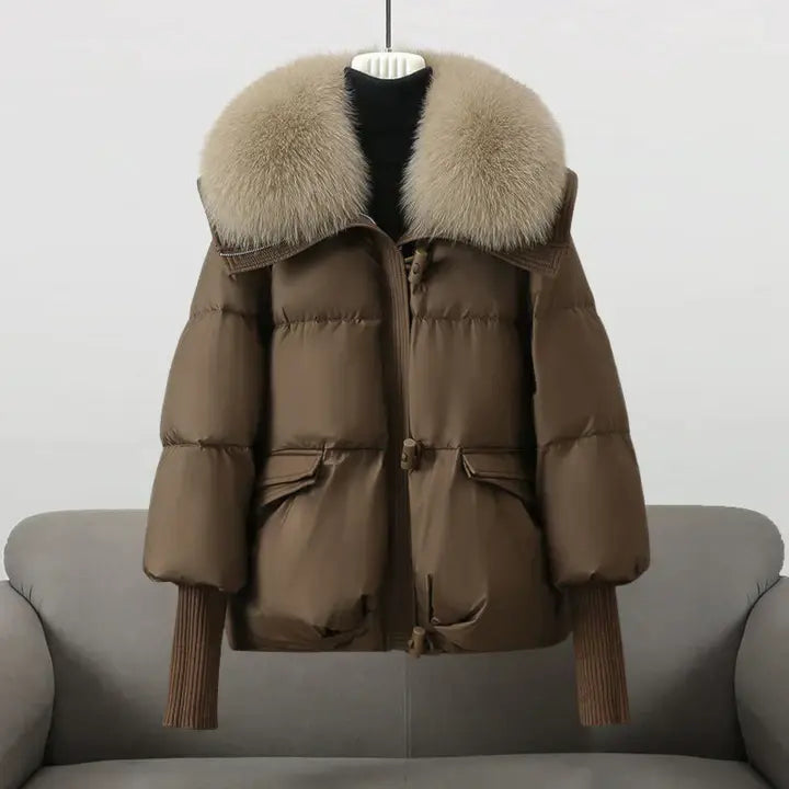 HANNAH | Opulent Winter Coat Featuring a Fur Collar
