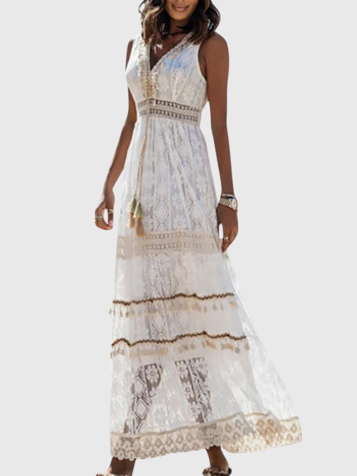 Alora – Bohemian Luxe Maxi Dress
