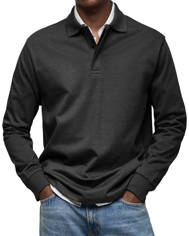 Mikkel – Stylish Long Sleeve Polo with Character