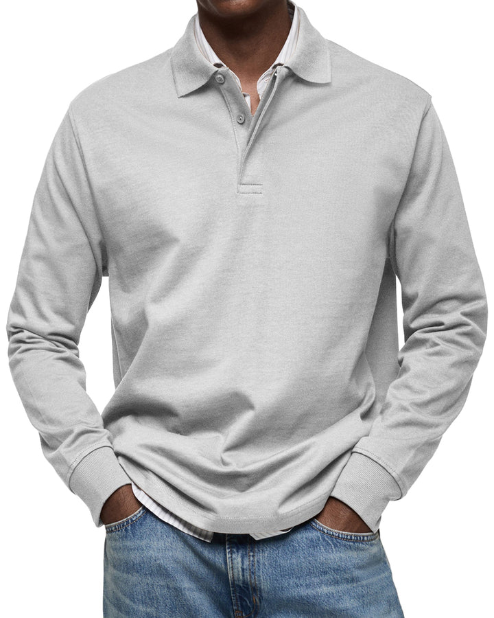 Mikkel – Stylish Long Sleeve Polo with Character