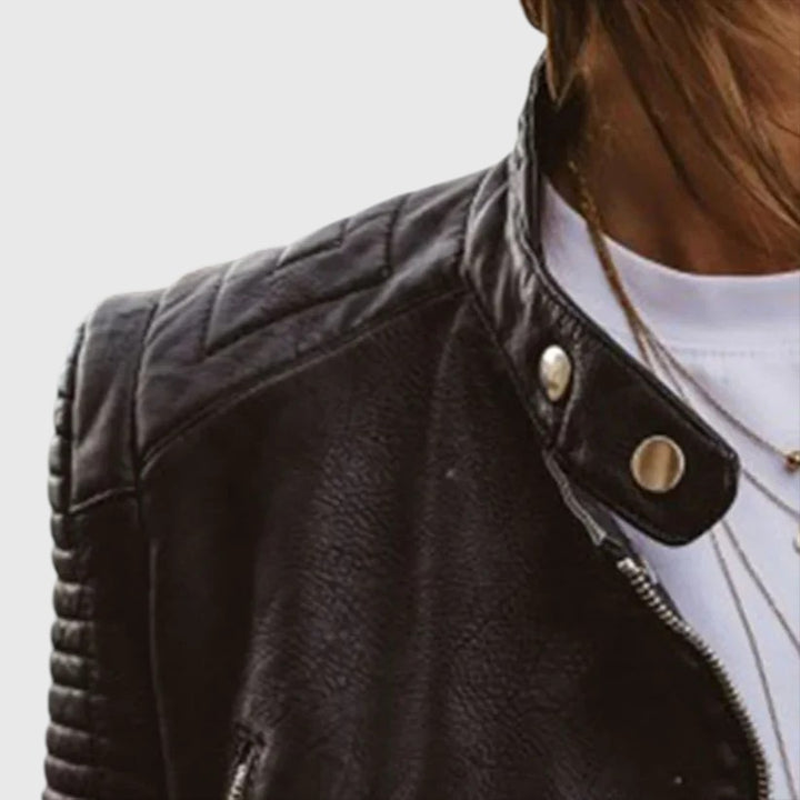 MARCIA™ | STYLISH BIKER LEATHER JACKET