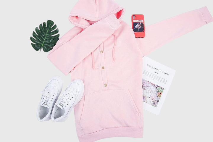 LEXXIE™ | FRONT POCKET BUTTON DOWN HOODIE
