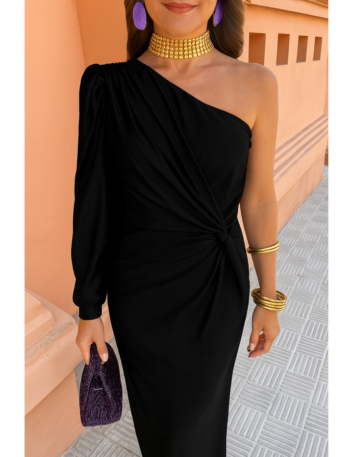 MIREYA™ | ELEGANT BLACK MAXI DRESS
