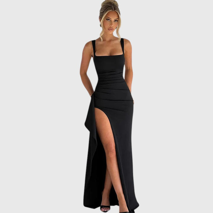 MILDRED™ | ELEGANT FORMAL SLIP MAXI DRESS WITH OPEN BACK