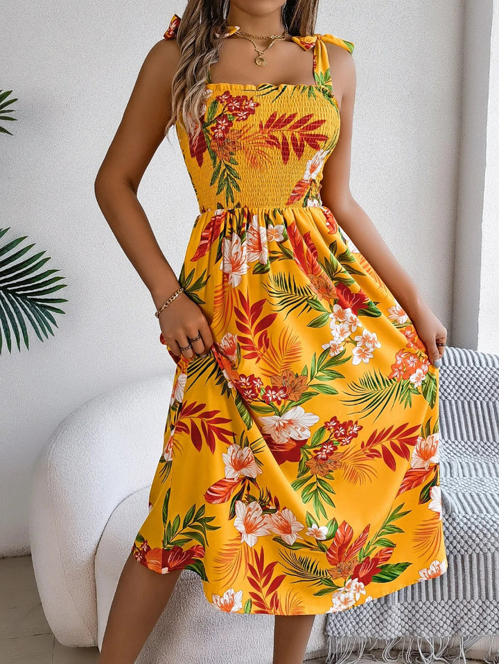 Loria – Chic Floral Print Summer Dress