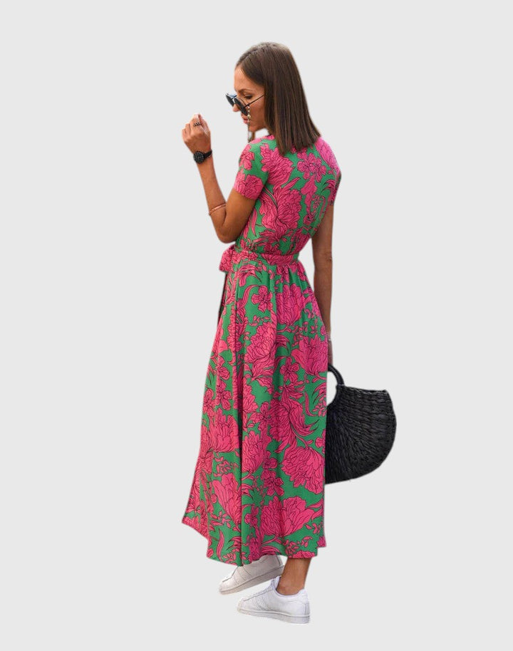 KELLY™ | ELEGANT SQUARE-NECK MIDI DRESS