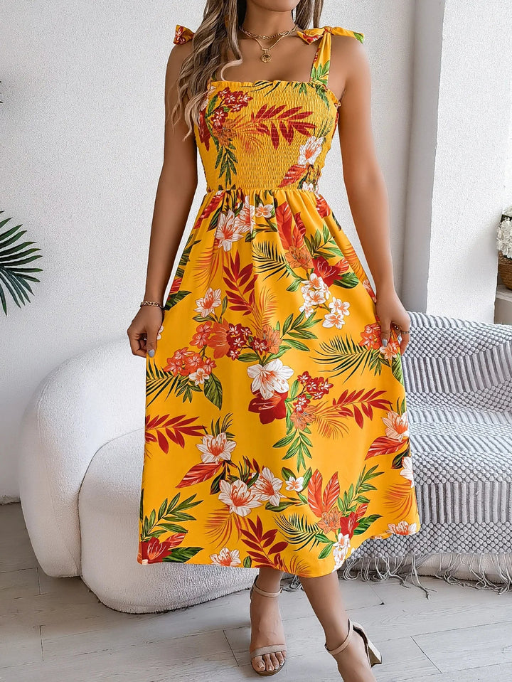 Loria – Chic Floral Print Summer Dress