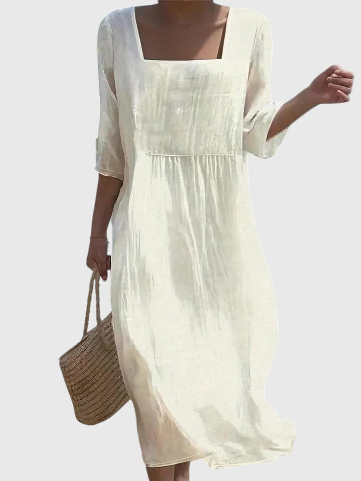 Lonna™ | Casual Linen Midi Dress