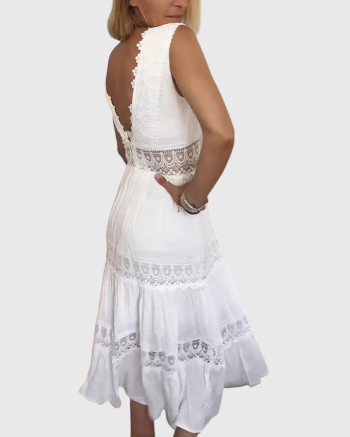 AVANI™ | ELEGANT LACE V-NECK DRESS