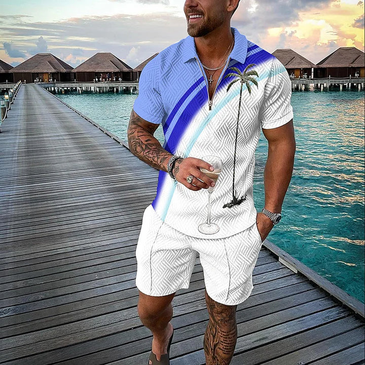 JOSH | TROPICANA POLO SHIRT & SHORTS SET