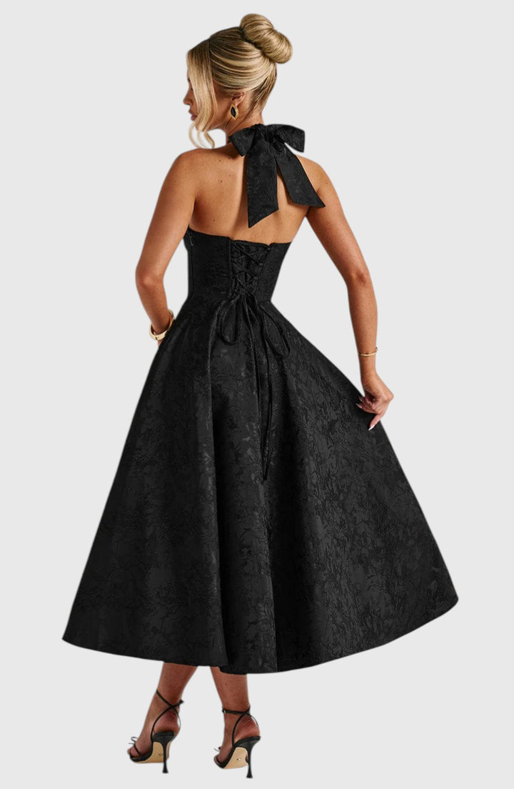 CHANEL™ | CHIC V-NECK BACKLESS MINI DRESS