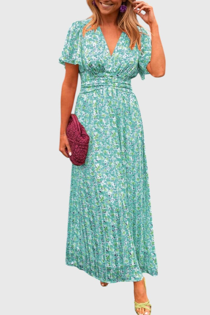 ADRIANE™ | ELEGANT V-NECK MAXI DRESS